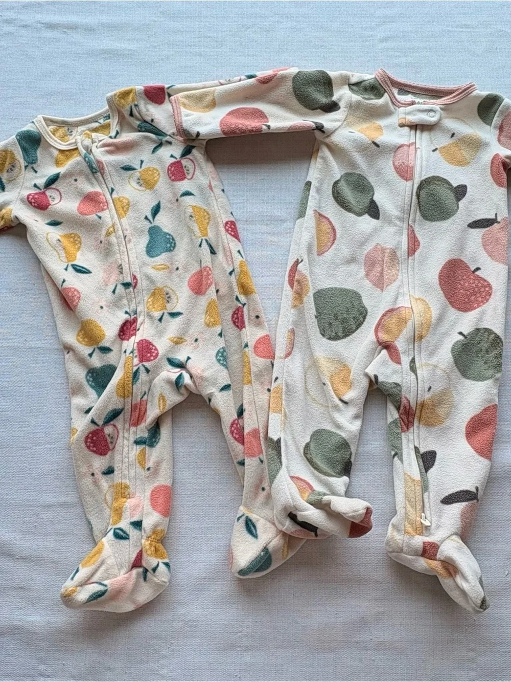 Carter's Multi-Color Baby Fleece One-Piece Footies - Pink, Mint, Red, Purple